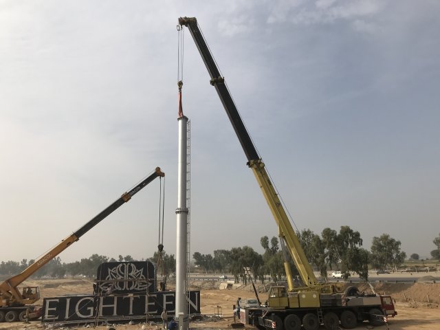 Highest Dual Billboard on Unipole Installed at Eighteen Islamabad