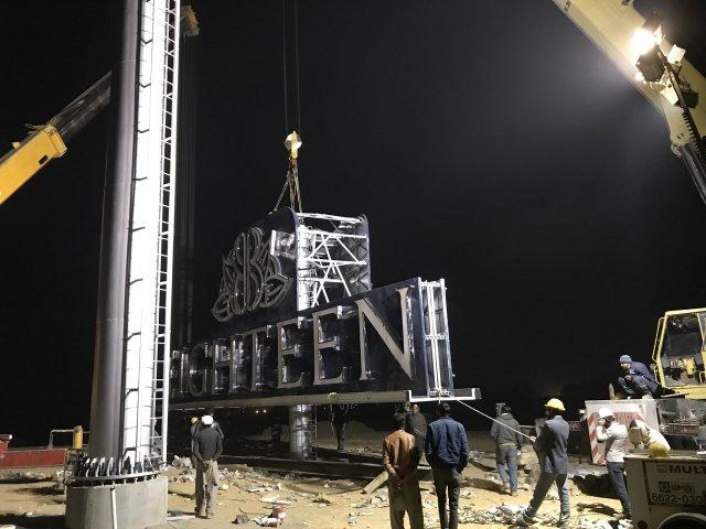 Highest Dual Billboard on Unipole Installed at Eighteen Islamabad