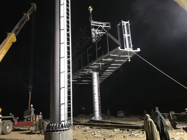 Highest Dual Billboard on Unipole Installed at Eighteen Islamabad